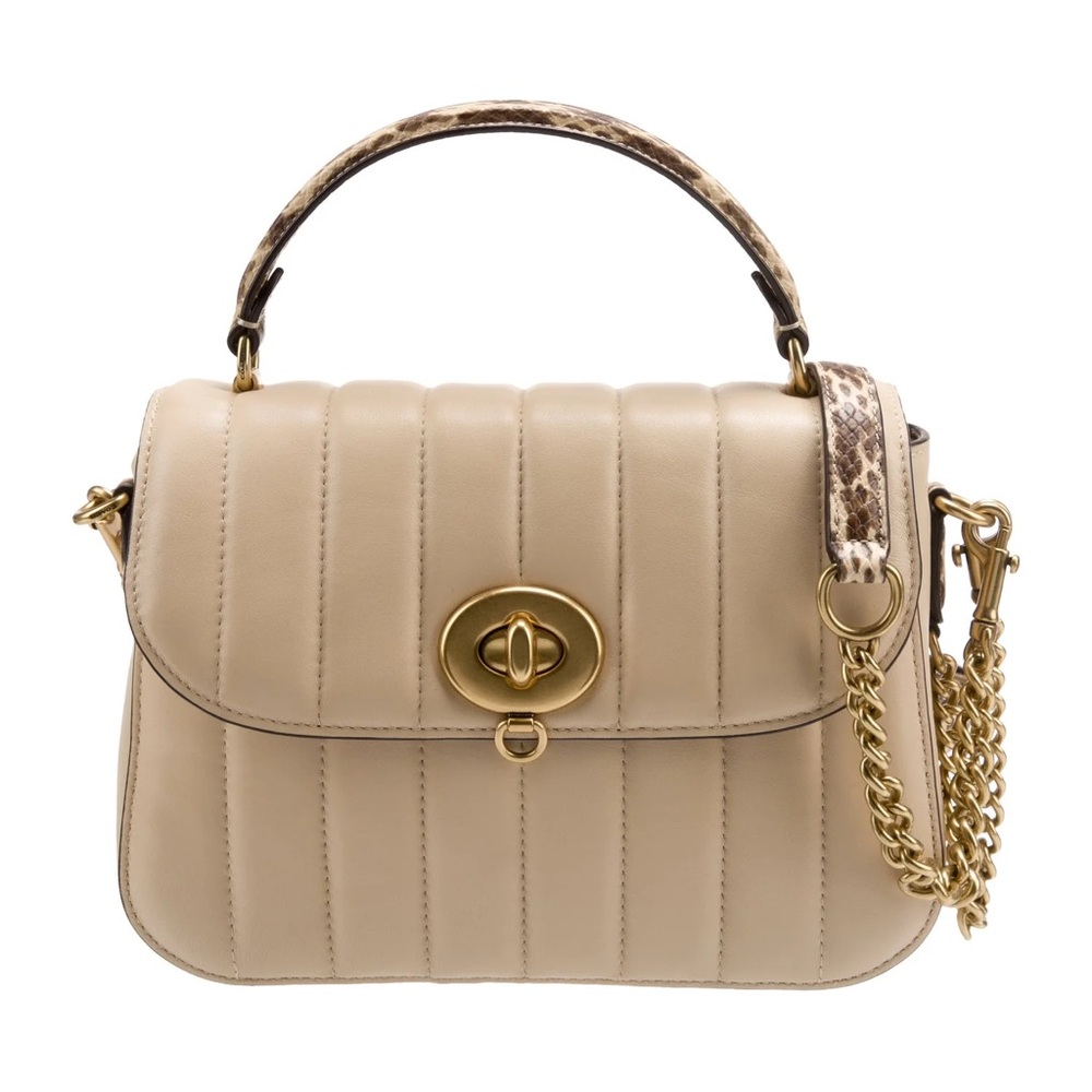 COACH x Jennifer Lopez Marley Top Handle Quilted Leather Bag